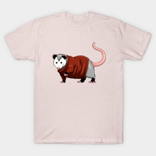 Opossum in oversized red sweater T-Shirt